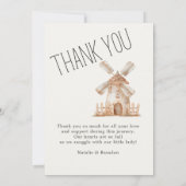 Geboortekaartje voor baby met boerderijdiertjes kaart (Achterkant)