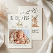 Geboortekaartje voor baby met boerderijdiertjes kaart