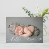 Geboortekaartje voor babyfoto's modern aankondiging (Staand voorkant)