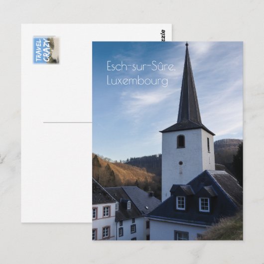 Geboortekerk, Esch-sur-Sure, Luxemburg Briefkaart (Voorkant / Achterkant)