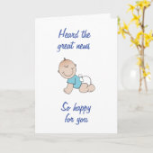 GEBOORTEL VAN UW ***BABY BOY*** CONGRATULATIES KAART (Gele Bloem)