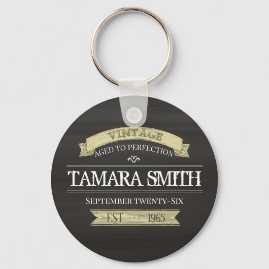  geboorteleeftijd tot perfecte legant sleutelhanger (Voorkant)