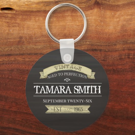  geboorteleeftijd tot perfecte legant sleutelhanger (Voorkant)