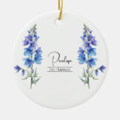 Geboortemaand aanloop juli Larkspur Keramisch Ornament (Voorkant)