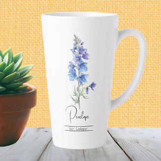 Geboortemaand aanloop juli Larkspur Latte Mok