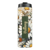 Geboortemaand Bloem April Gepersonaliseerd 16 oz Thermosbeker (Voorkant)
