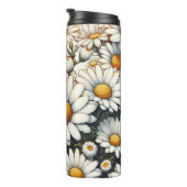 Geboortemaand Bloem April Gepersonaliseerd 16 oz Thermosbeker (Geroteerd rechts)