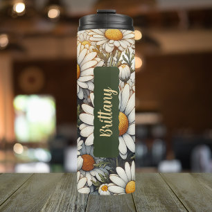 Geboortemaand Bloem April Gepersonaliseerd 16 oz Thermosbeker