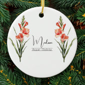 Geboortemaand Bloem August Gladiolus Ornament