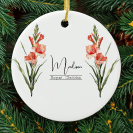 Geboortemaand Bloem August Gladiolus Ornament