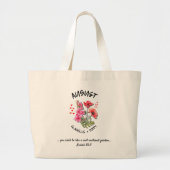 Geboortemaand Bloem AUGUSTUS Aangepast Christelijk Grote Tote Bag (Voorkant)
