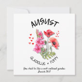 Geboortemaand Bloem AUGUSTUS Christelijk Verjaarda Kaart (Voorkant)