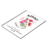 Geboortemaand Bloem AUGUSTUS Christelijk Verjaarda Notitieboek (Linkerzijde)