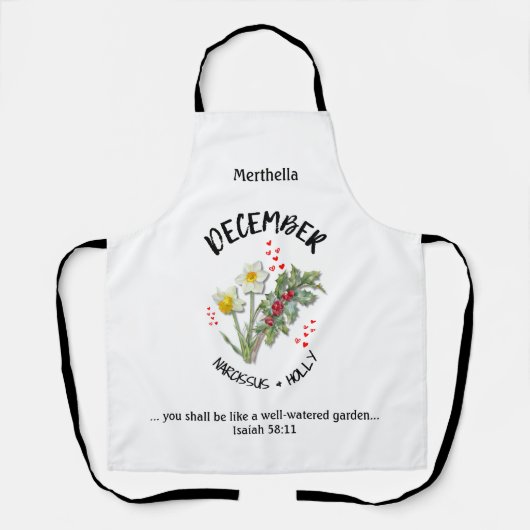 Geboortemaand Bloem DECEMBER Aangepaste naam Chris Schort (Voorkant)
