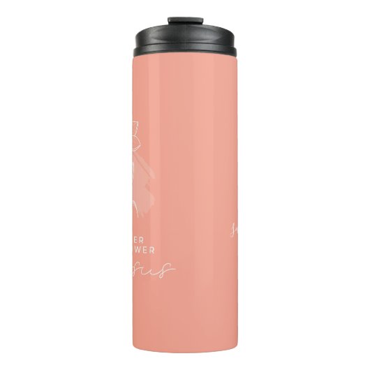 Geboortemaand Bloem December Geboortedatum Monogra Thermosbeker (Voorkant)