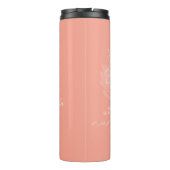 Geboortemaand Bloem December Geboortedatum Monogra Thermosbeker (Achterkant)