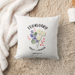  Geboortemaand Bloem FEBRUARI Christelijk Kussen