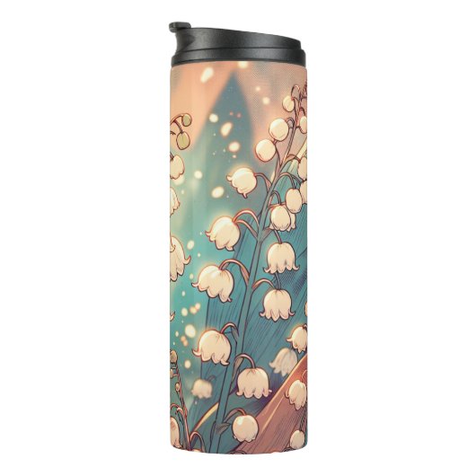 Geboortemaand Bloem Mei Gepersonaliseerd 16 oz Thermosbeker (Geroteerd rechts)