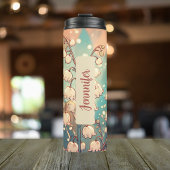 Geboortemaand Bloem Mei Gepersonaliseerd 16 oz Thermosbeker