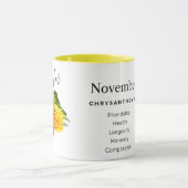 Geboortemaand bloem-november gepersonaliseerde mok (Midden)