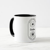 Geboortemaand bloem oktober Cosmos Afrikaantje Mok (Voorkant links)