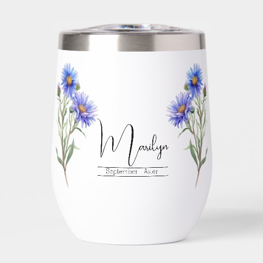 Geboortemaand Bloem September Aster (Voorkant)