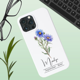 Geboortemaand Bloem September Aster Case-Mate iPhone Case