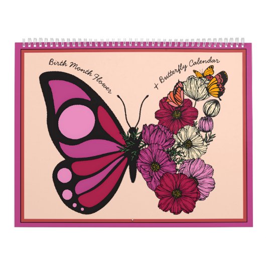 Geboortemaand Bloem & Vlinder Kalender (Hoes)