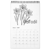 Geboortemaand Bloemen Kalender (Mar 2027)