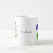 Geboortemaand februari Violet Flower Name Koffiemok (Center)