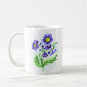 Geboortemaand februari Violet Flower Name Koffiemok (Links)
