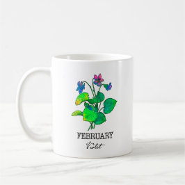 Geboortemaand Februari Violet Koffiemok