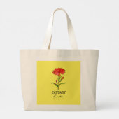 Geboortemaand januari grote tote bag (Achterkant)
