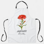 Geboortemaand januari schort (Voorkant)