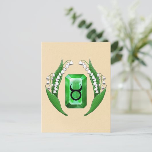 Geboortemaand mei Stier Briefkaart (Staand voorkant)