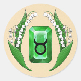 Geboortemaand mei Stier Ronde Sticker