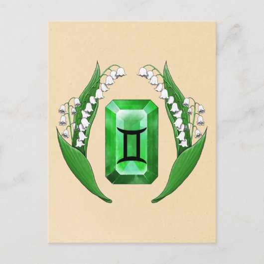 Geboortemaand Mei Tweelingen Briefkaart (Voorkant)