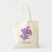 Geboortemaandbloem februari Paarse viooltje Tote Bag (Voorkant)