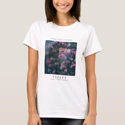 Geboortemaandbloem februari t-shirt (Voorkant)