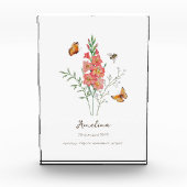 Geboortemaandbloem Gladiolus Fotoblokken (Voorkant)