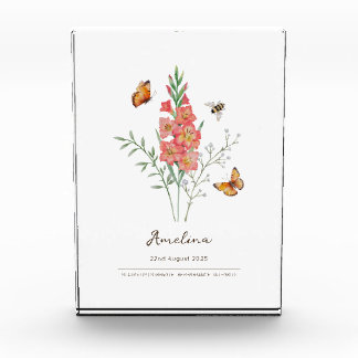 Geboortemaandbloem Gladiolus Fotoblokken