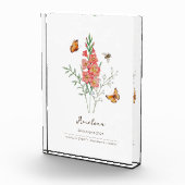 Geboortemaandbloem Gladiolus Fotoblokken (Rechts)