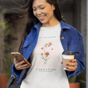Geboortemaandbloem Januari T-shirt