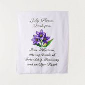 Geboortemaandbloem Larkspur Bloemstuk juli Wandkleed (Voorkant)