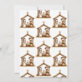 Geboortemanager Baby Jesus Religious Christmas Kaart (Achterkant)