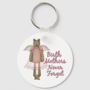 Geboortemoeders vergeten nooit ontwerp van teddybe sleutelhanger