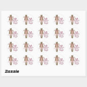 Geboortemoeders vergeten nooit Teddybeerontwerp Ronde Sticker (Vel)