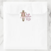 Geboortemoeders vergeten nooit Teddybeerontwerp Ronde Sticker (Tas)