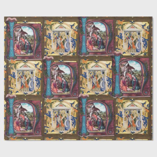 GEBOORTEMONOGRAM PERKAMENT CADEAUPAPIER (Vlak)