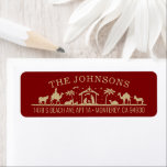 Geboorteplaats Baby Jesus Christ Return Adres Etiket<br><div class="desc">Nativity Scene Baby Jesus Christ Return Adreslabel Of u nu kerstkaarten, uitnodigingen verzendt of gewoon een feestelijk tintje aan uw uitgaande e-mail wilt toevoegen, dit label zal uw enveloppen laten opvallen. Verspreid feestvreugde met elk stuk post dat u verzendt. Bestel nu uw Santa's Sleigh Return Address-label en voeg een vleugje...</div>